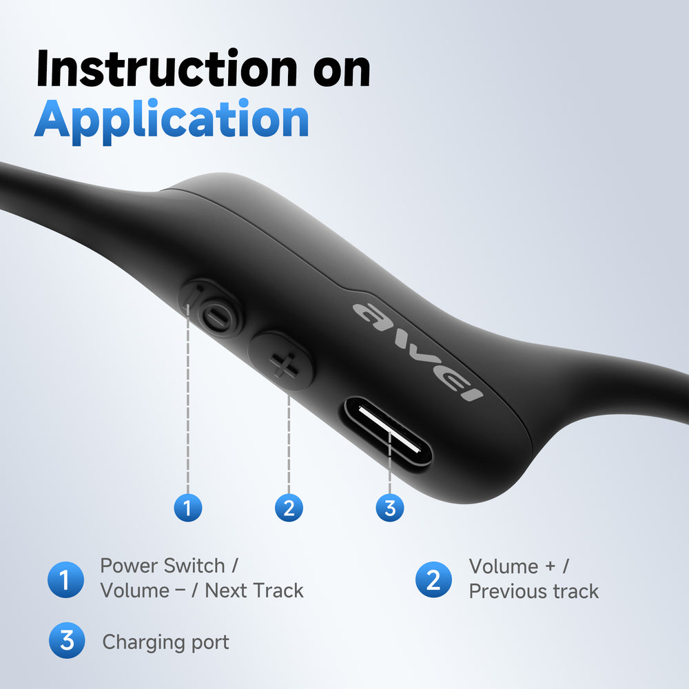 Awei Aerorun S10 Headphone (IP67 Waterproof,Semi-open)
