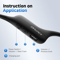 Awei Aerorun S10 Headphone (IP67 Waterproof,Semi-open)