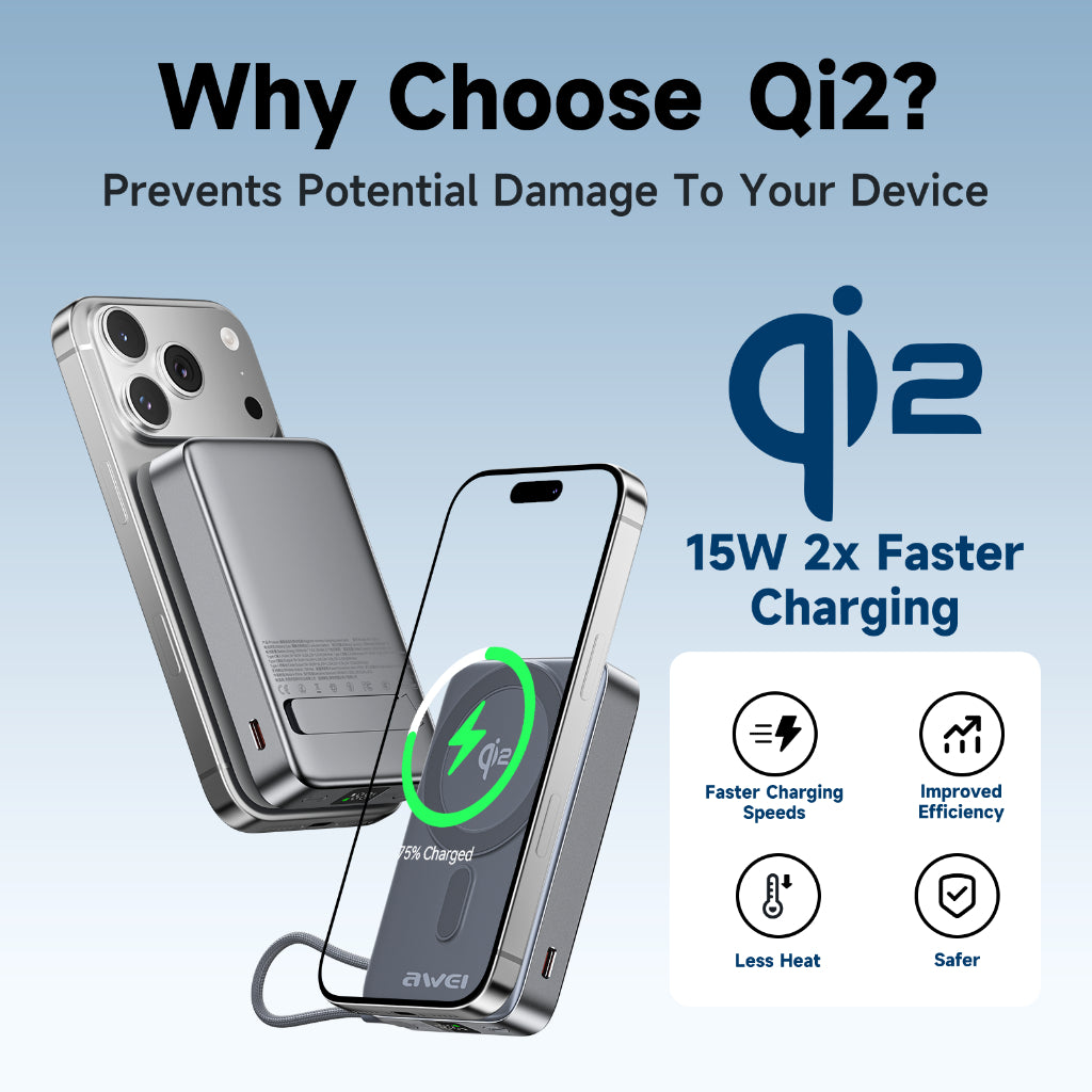Awei Qi2 35W 10000mAh MagX Magnetic Power Bank
